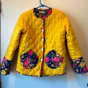 Jade & Mom Vietnamese (med) Style Quilted Jacket, Small premium Linen Lined